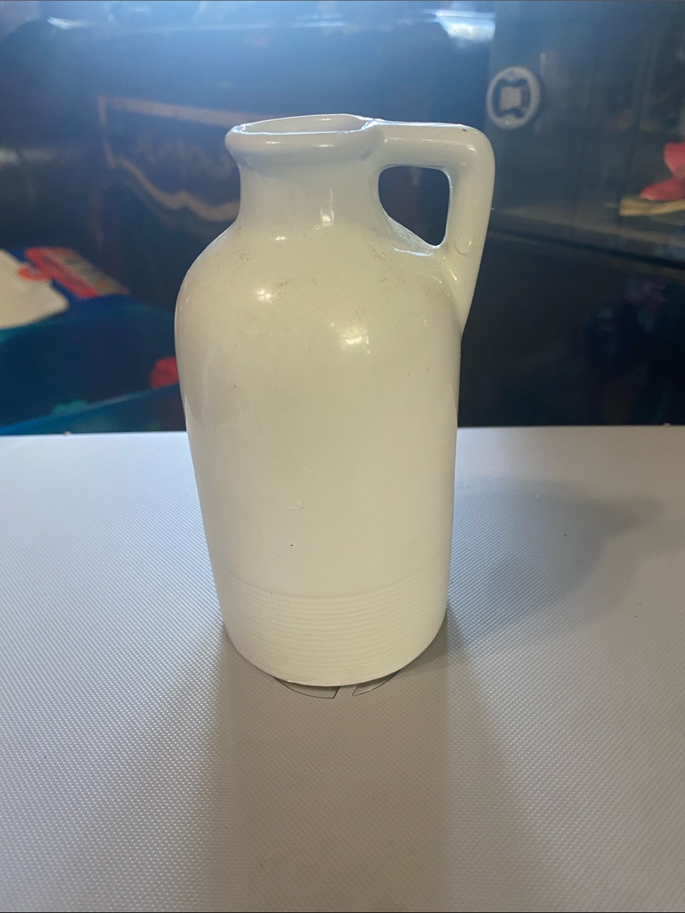 Mini White Ceramic Jug Vase